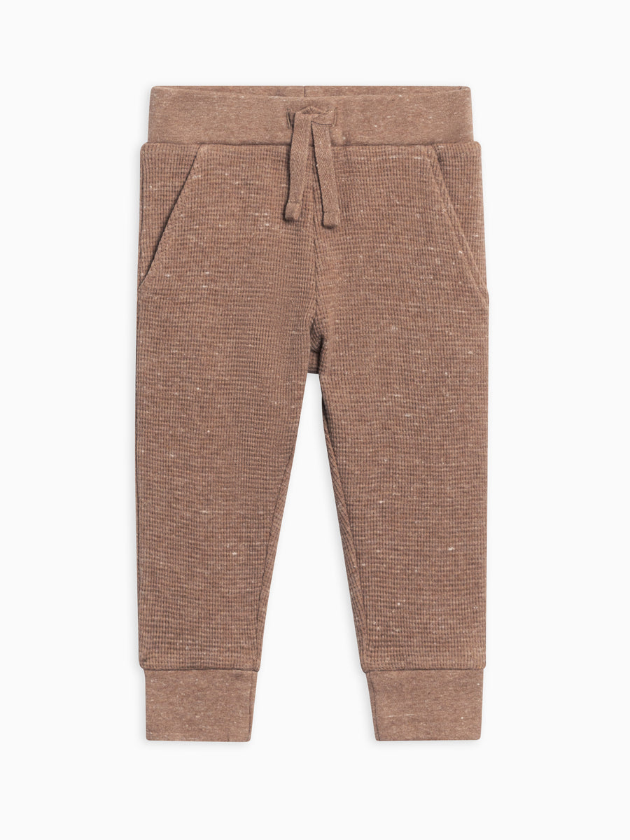 Nelson Waffle Knit Jogger Sale : Baby-Kids : Bottoms : Joggers Kendi Organic Cotton Baby and Kids Nelson Waffle Knit Jogger