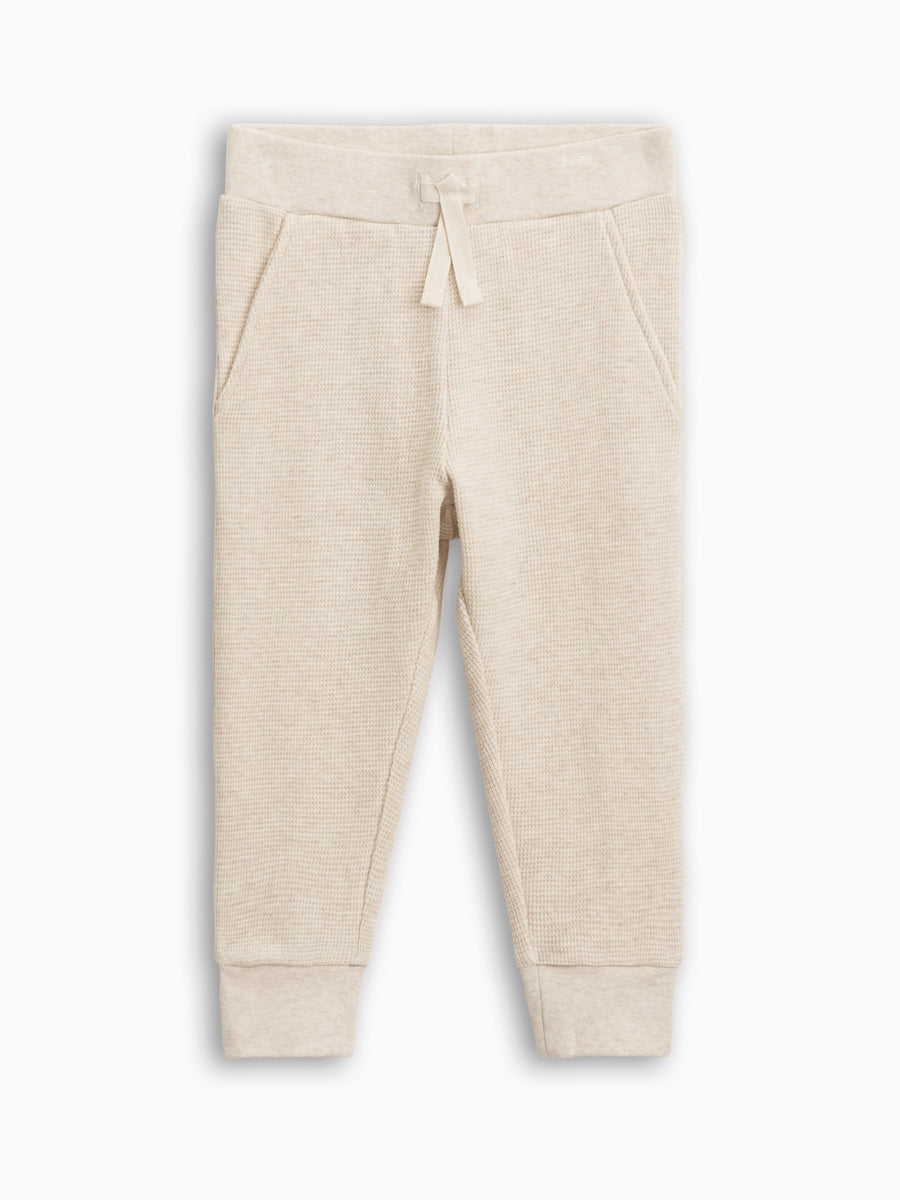 Nelson Waffle Knit Jogger Sale : Baby-Kids : Bottoms : Joggers Kendi Organic Cotton Baby and Kids Nelson Waffle Knit Jogger