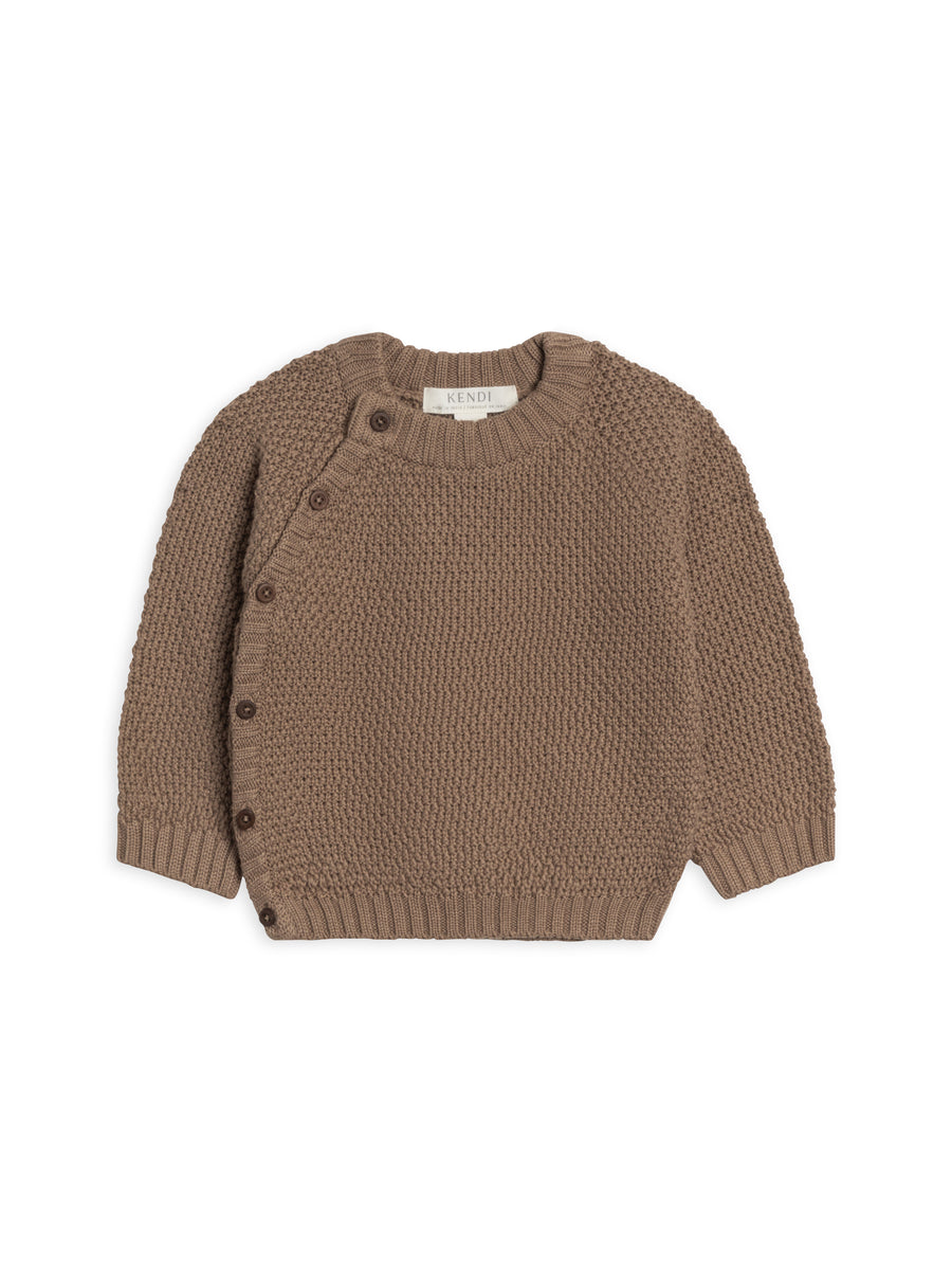 Frankie Seed Stitch Sweater Knit Kimono Top Sale : Baby : Tops : Long Sleeve : Sweaters Kendi Organic Cotton Baby Frankie Seed Stitch Sweater Knit Kimono Top