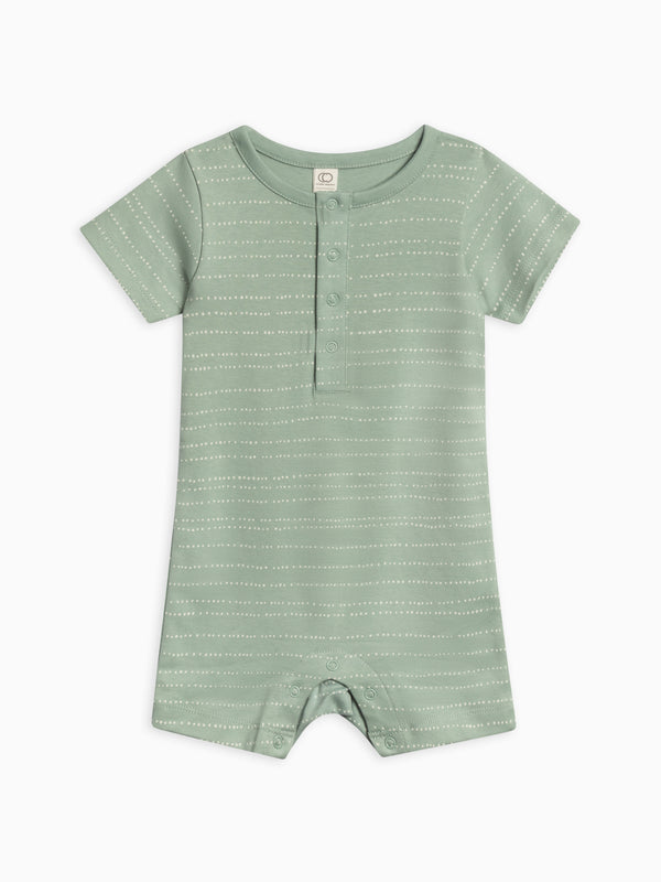 Mason Short Sleeve Romper Baby : One Pieces : Rompers : Short Sleeves Colored Organics Organic Cotton Baby Mason Romper