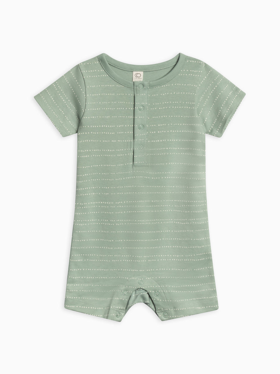 Mason Short Sleeve Romper Baby : One Pieces : Rompers : Short Sleeves Colored Organics Organic Cotton Baby Mason Romper