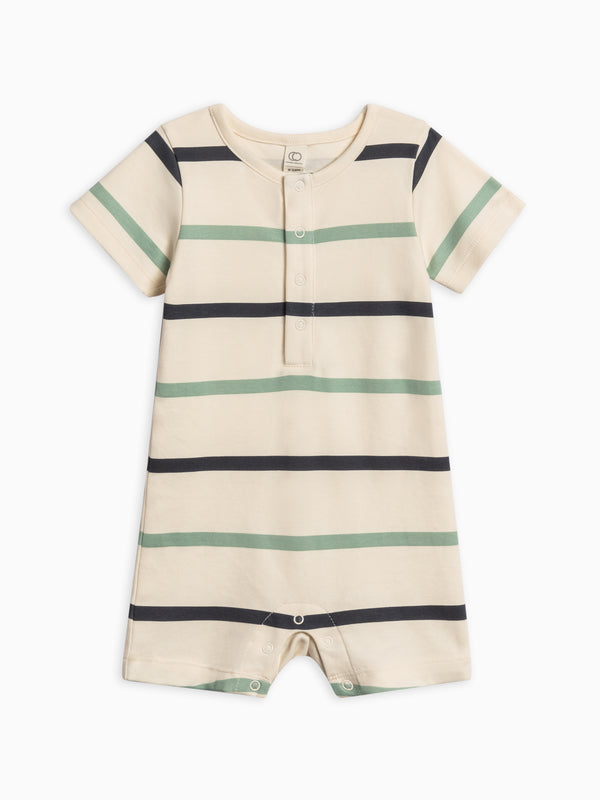 Mason Short Sleeve Romper Baby : One Pieces : Rompers : Short Sleeves Colored Organics Organic Cotton Baby Mason Romper