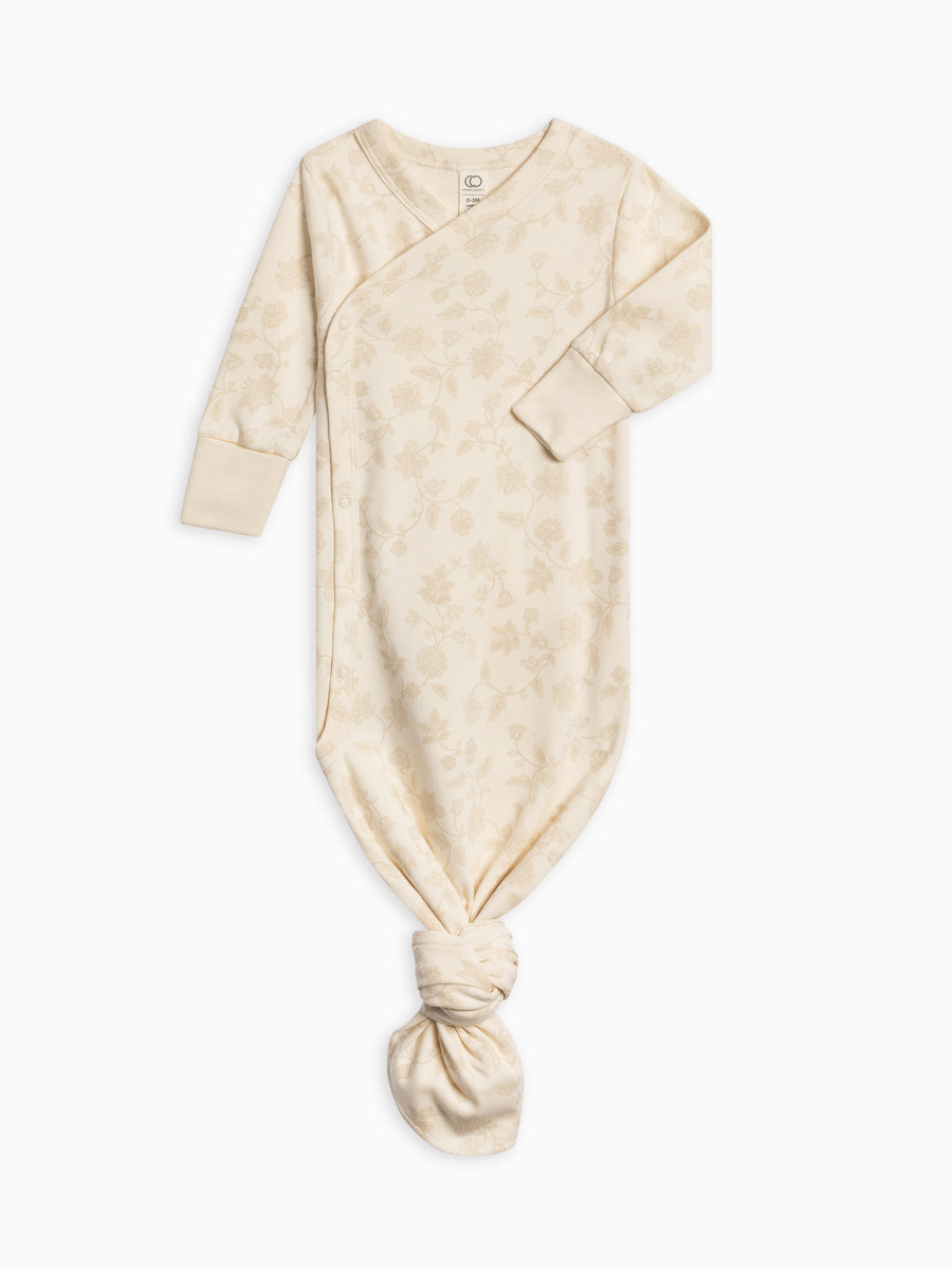 Indy Kimono Gown Baby : One Pieces : Gowns : Long Sleeves Colored Organics Organic Cotton Baby Indy Kimono Gown