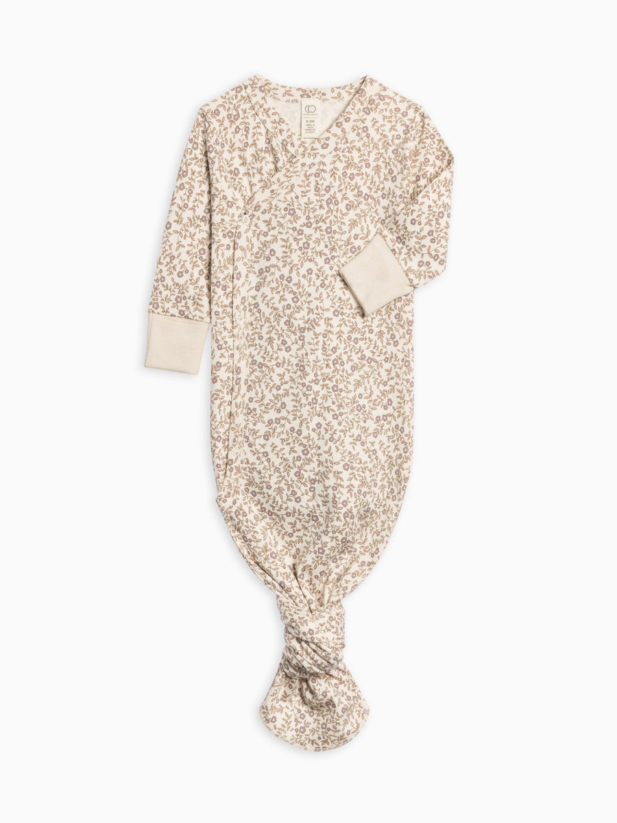 Indy Kimono Gown Baby : One Pieces : Gowns : Long Sleeves Colored Organics Organic Cotton Indy Kimono Gown for Newborn and Baby - Girl & Boy