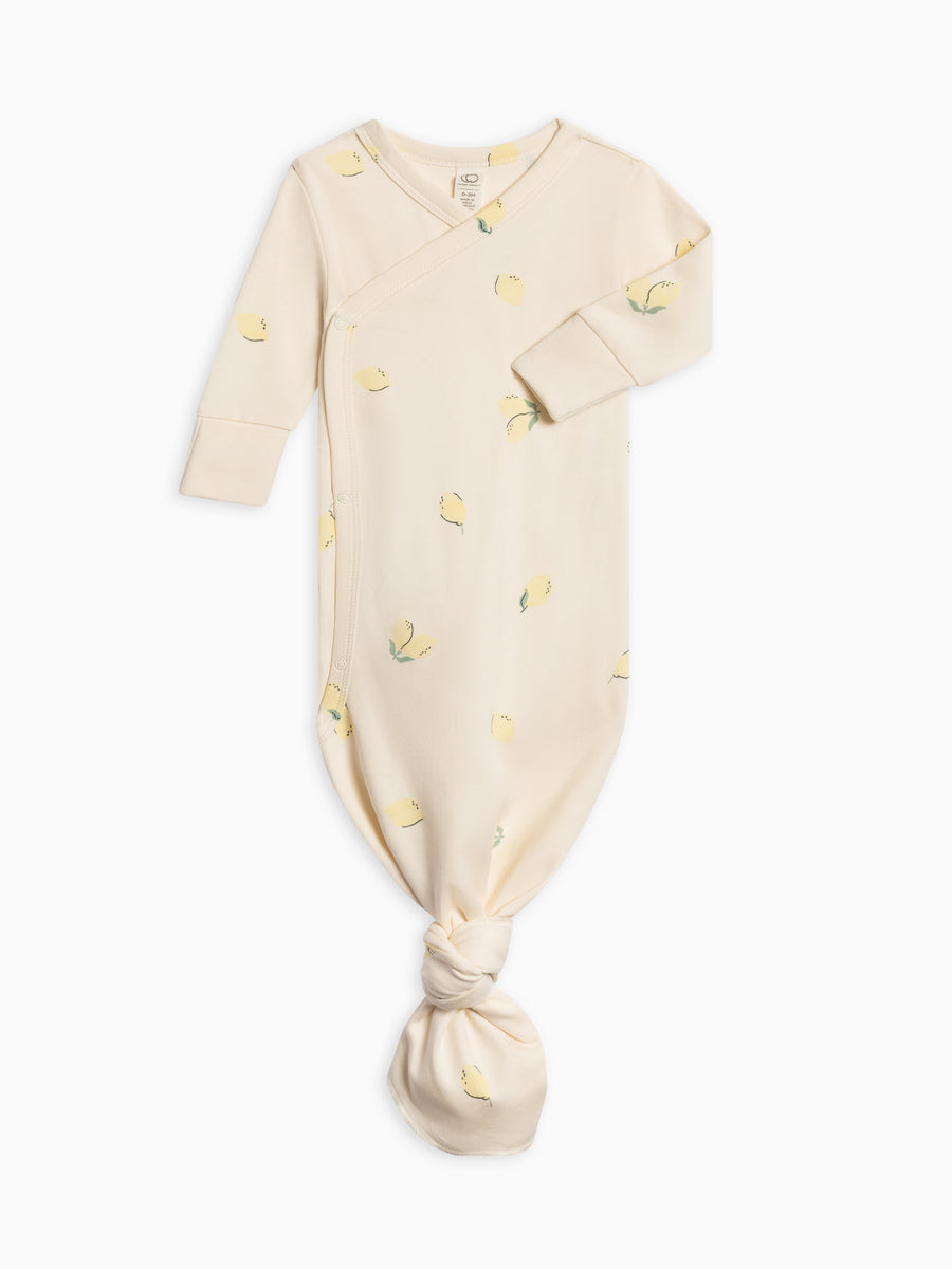 Indy Kimono Gown Baby : One Pieces : Gowns : Long Sleeves Colored Organics Organic Cotton Baby Indy Kimono Gown