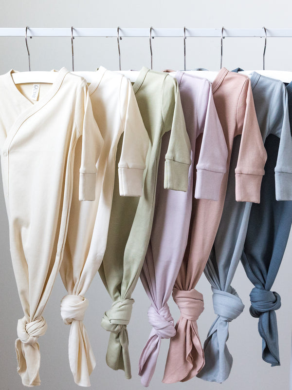 Indy Kimono Gown Baby : One Pieces : Gowns : Long Sleeves Colored Organics Organic Baby Indy Kimono Gown