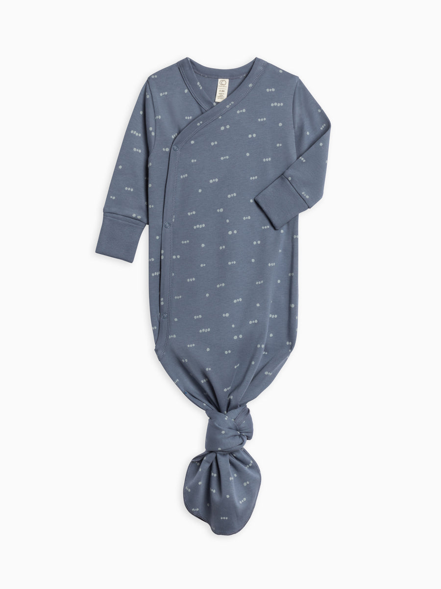 Indy Kimono Gown Baby : One Pieces : Gowns : Long Sleeves Colored Organics Organic Cotton Indy Kimono Gown for Newborn and Baby - Girl & Boy