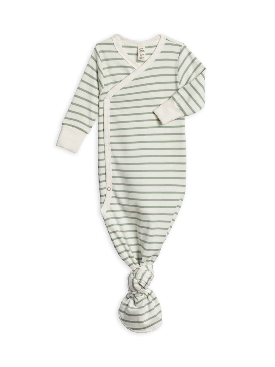 Indy Kimono Gown Baby : One Pieces : Gowns : Long Sleeves Colored Organics Organic Cotton Baby Indy Kimono Gown