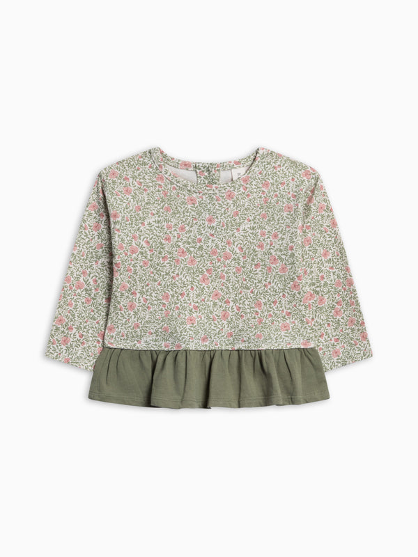 Lily Long Sleeve Ruffle Hem Top - Janice Floral
