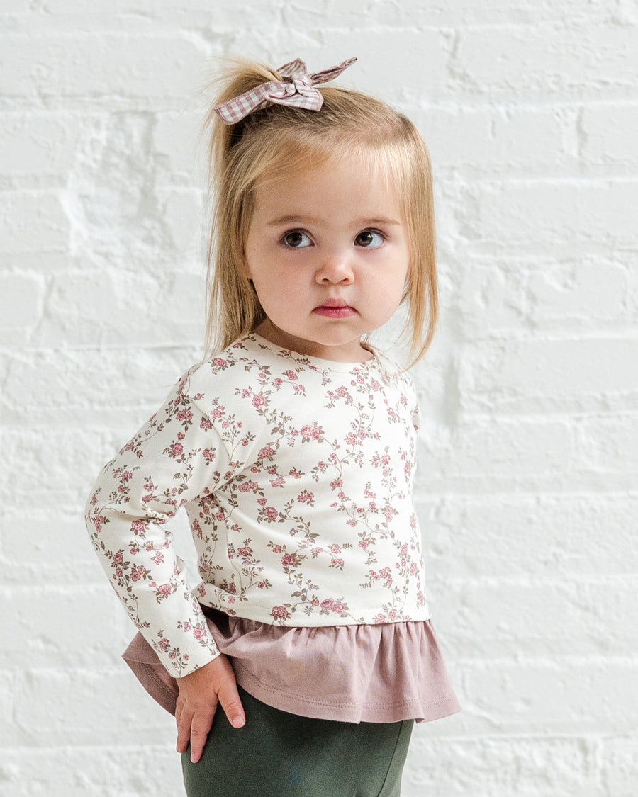 Lily Long Sleeve Ruffle Hem Top