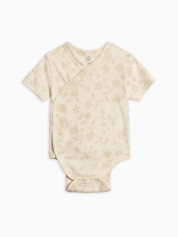 Lark Short Sleeve Kimono Bodysuit Baby : One Pieces : Kimono Bodysuits : Short Sleeves Colored Organics Organic Cotton Baby Lark Short Sleeve Kimono Bodysuit