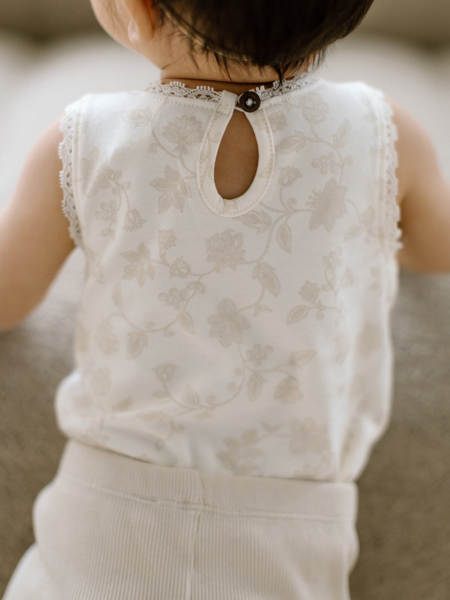 Selene Lace Tank Baby-Kids : Tops : Tanks Colored Organics Organic Cotton Baby and Kids Selene Lace Tank