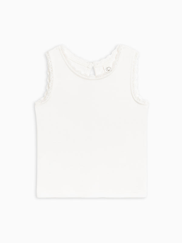 Selene Lace Tank - Coconut