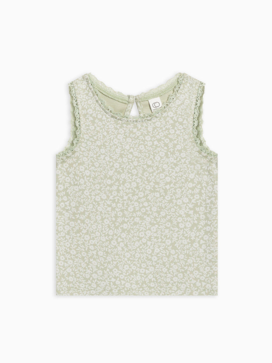 Selene Lace Tank Sale : Baby-Kids : Tops : Tanks Colored Organics Organic Cotton Baby & Kids Selene Lace Tank Top