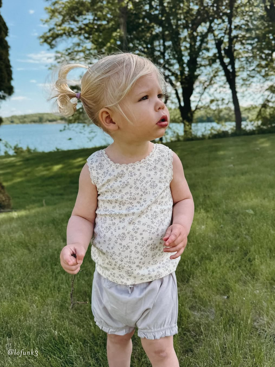 Selene Lace Tank Baby-Kids : Tops : Tanks Colored Organics Organic Cotton Baby and Kids Selene Lace Tank
