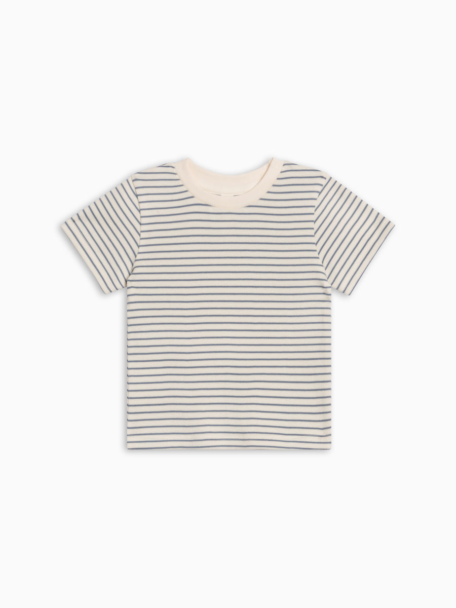 Short Sleeve Crew - Bay Stripe / Ivory + Sea