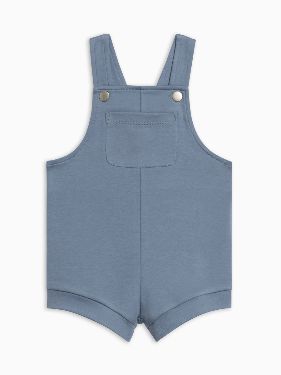 Jesse Short Overalls - Sea Baby-Kids : Bottoms : Overalls : Pants KENDI by Colored Organics Organic Cotton Baby Jesse Short Overalls
