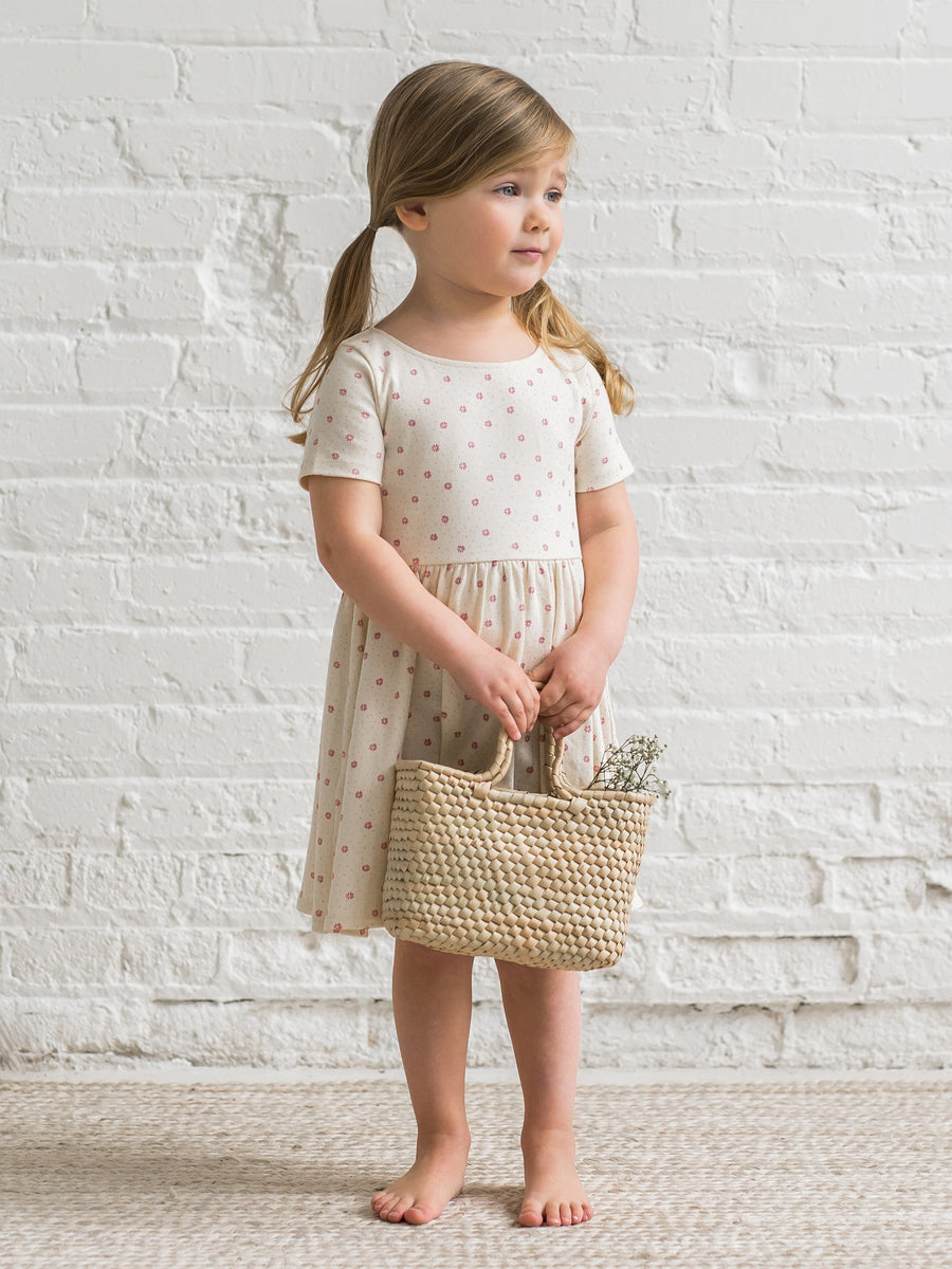Stella Short Sleeve Swing Dress Baby-Kids : Tops : Dresses : Short Sleeves Colored Organics Organic Cotton Baby and Kids Stella Swing Dress