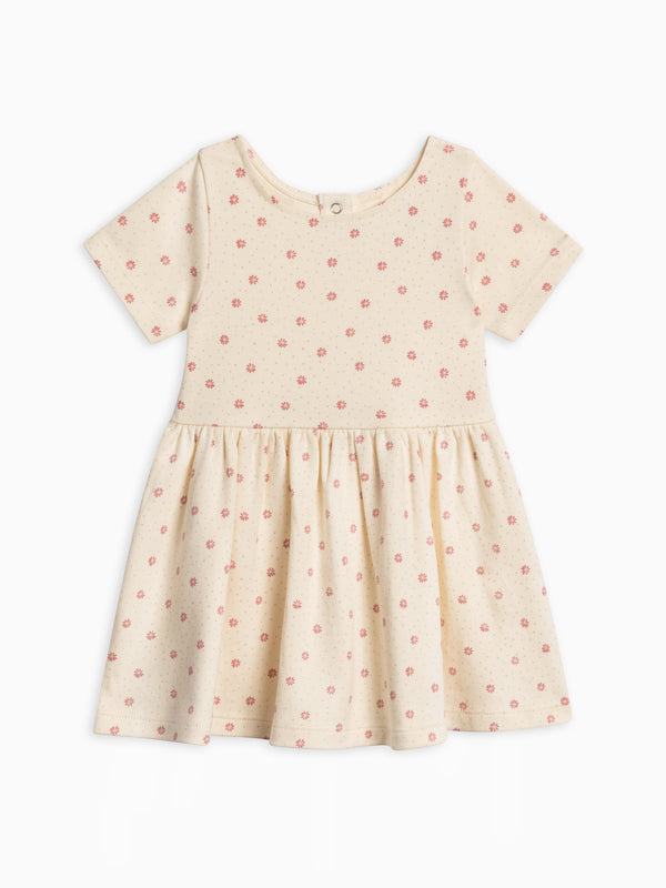 Stella Short Sleeve Swing Dress Baby-Kids : Dresses : Short Sleeves Colored Organics Organic Cotton Baby and Kids Stella Swing Dress