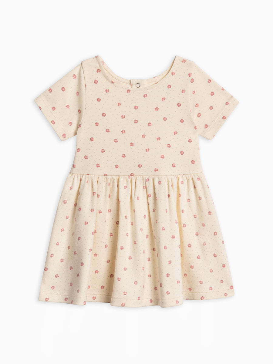 Stella Short Sleeve Swing Dress Baby-Kids : Dresses : Short Sleeves Colored Organics Organic Cotton Baby and Kids Stella Swing Dress