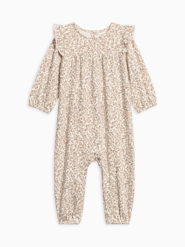 Jine Ruffle Sleeve Romper Baby : One Pieces : Rompers : Long Sleeves Colored Organics Organic Cotton Jine Ruffle Sleeve Romper