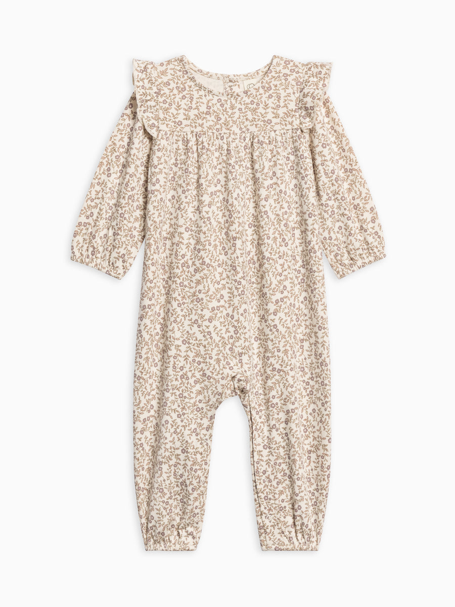 Jine Ruffle Sleeve Romper Baby : One Pieces : Rompers : Long Sleeves Colored Organics Organic Cotton Jine Ruffle Sleeve Romper