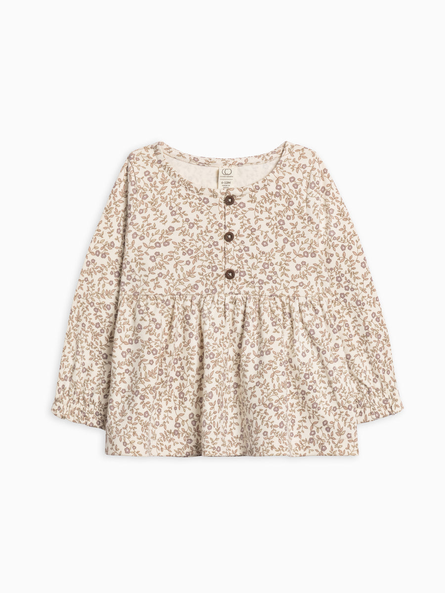 Trudy Button Long Sleeve Top
