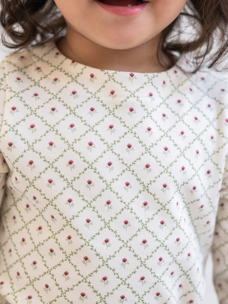 Ryle Snap Shoulder Top - Hedge Floral