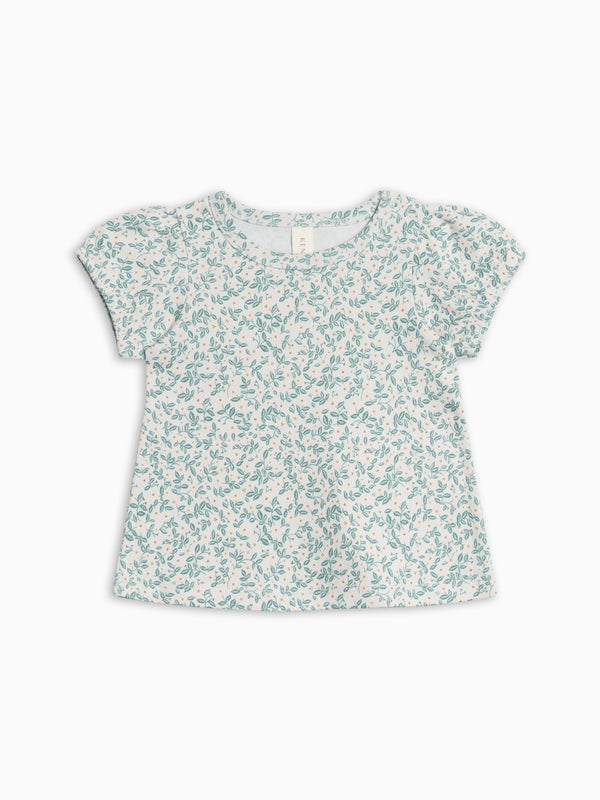 Ellen Puff Sleeve Top - Arbor Floral / Powder + Shell