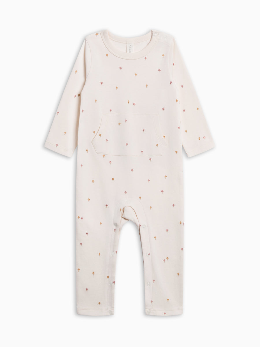 Una Pocket Romper - Mushroom Baby : One Pieces : Rompers : Long Sleeves KENDI by Colored Organics Una Pocket Romper for Babies | Colored Organics®