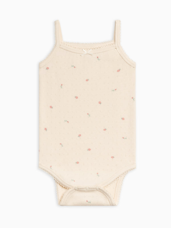 Eva Pointelle Tank Bodysuit Baby : One Pieces : Bodysuits : Tanks Kendi Organic Cotton Baby Eva Pointelle Tank Bodysuit