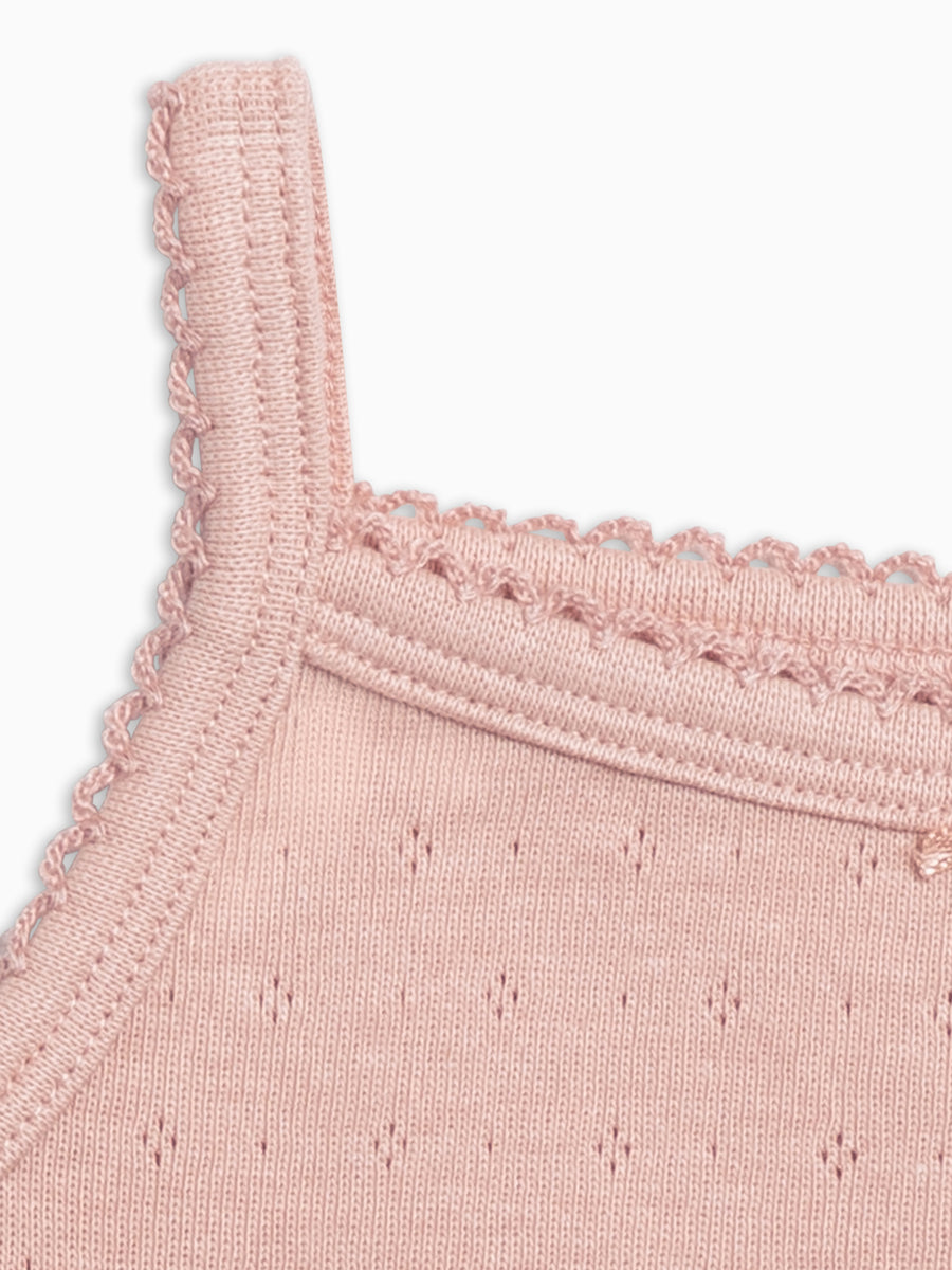 Eva Pointelle Tank Bodysuit Baby : One Pieces : Bodysuits : Tanks Kendi Organic Cotton Baby Eva Pointelle Tank Bodysuit