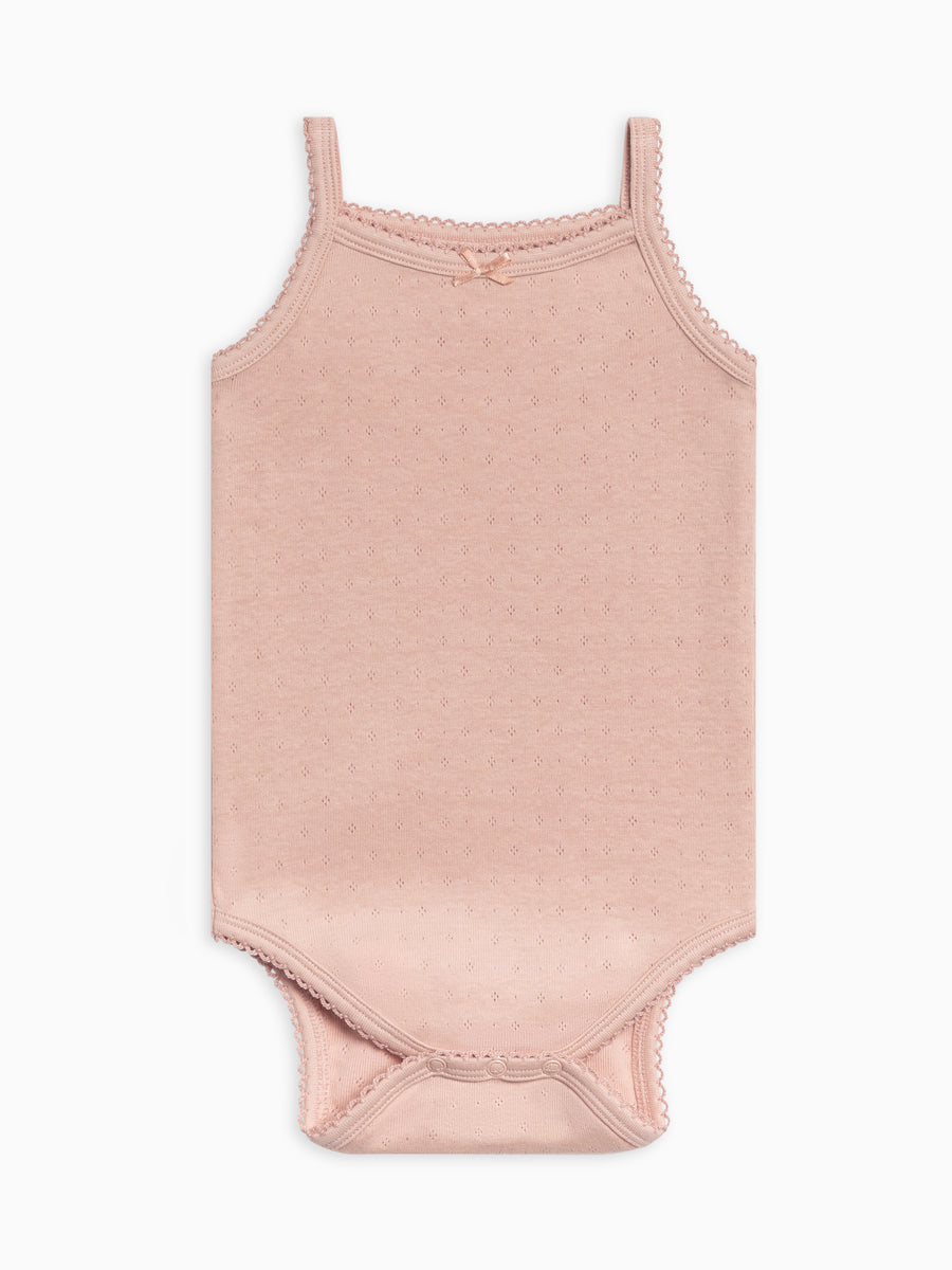 Eva Pointelle Tank Bodysuit Baby : One Pieces : Bodysuits : Tanks Kendi Organic Cotton Baby Eva Pointelle Tank Bodysuit