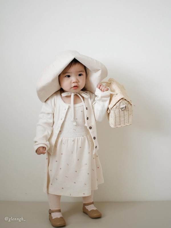 Clara Pointelle Button Down Cardigan Kendi Organic Cotton Baby and Kids Clara Pointelle Button Down Cardigan