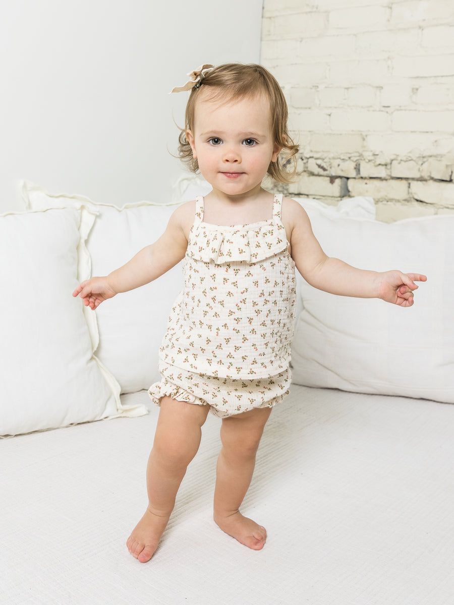 Evie Muslin Tank Set Baby-Kids : Set : Tank : Shorts Colored Organics Organic Baby Evie Muslin Tank Set
