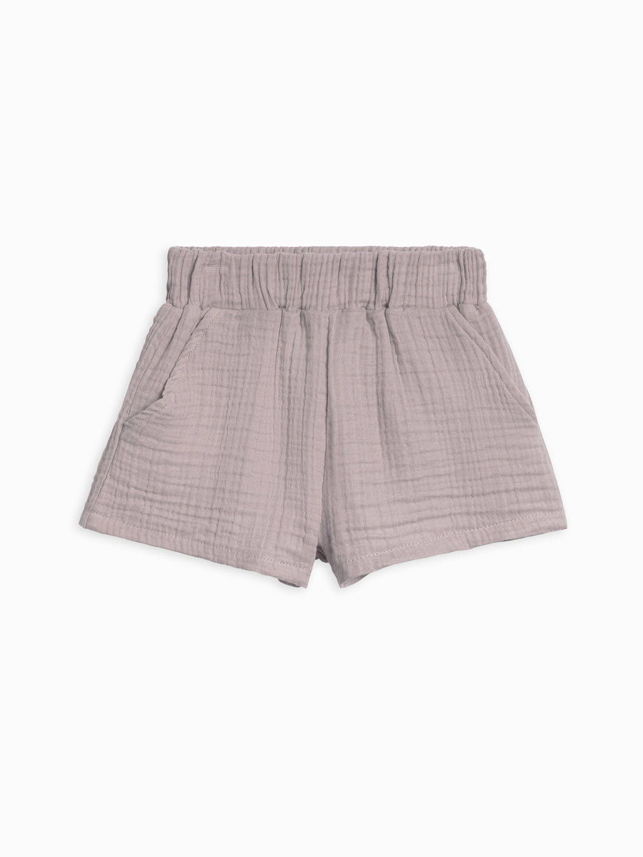Jude Muslin Shorts Baby-Kids : Bottoms : Shorts Kendi Organic Cotton Baby and Kids Jude Muslin Shorts