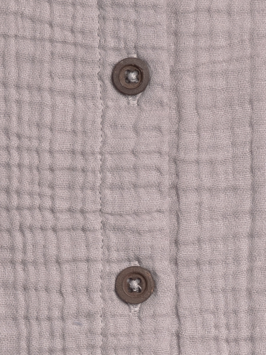 Tessa Muslin Button Front Ruffle Sleeve Top Baby-Kids : Tops : Shirts : Short Sleeves Kendi Organic Cotton Baby and Kids Tessa Muslin Button Front Ruffle Sleeve Top