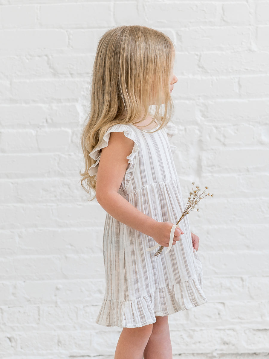 Jane Muslin Dress Baby-Kids : Dresses : Short Sleeves Kendi Organic Cotton Baby and Kids Jane Muslin Dress