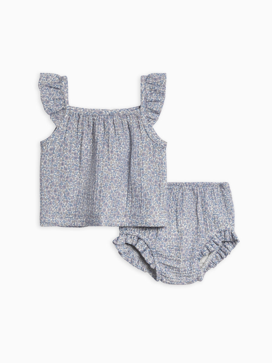 Suki Muslin Tank and Bloomer Set Baby : Set : Bottoms : Shorts : Tops : Tanks Kendi Organic Cotton Baby Suki Muslin Tank and Bloomer Set