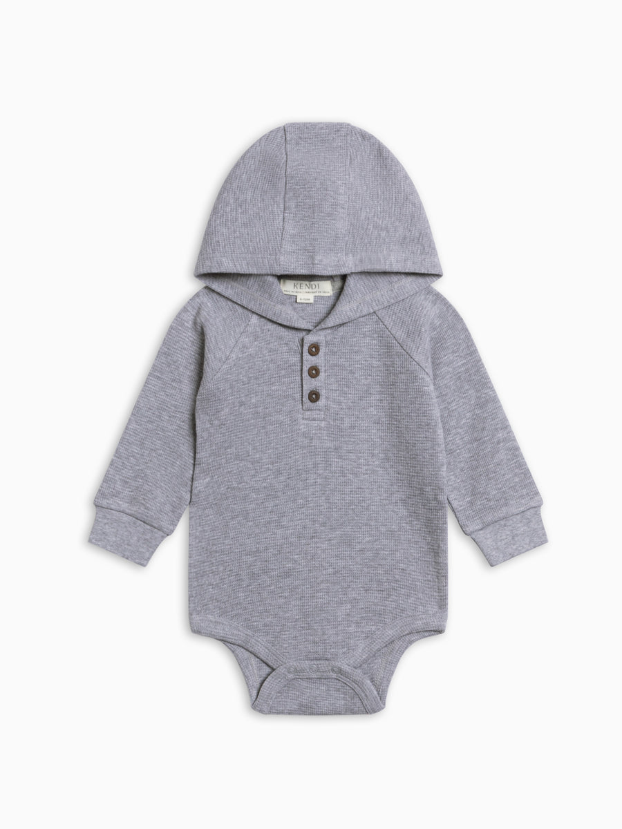 Cole Waffle Knit Hoodie Bodysuit - Woodford