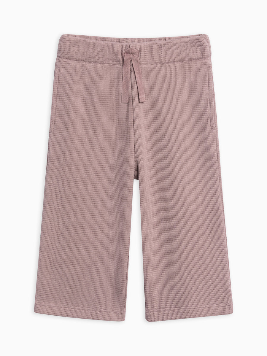 Clove Waffle Knit Straight Leg Pants Baby-Kids : Bottoms : Joggers Kendi Organic Cotton Baby and Kids Clove Waffle Knit Pants