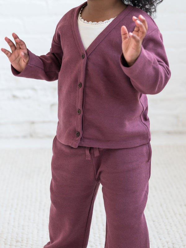 Wells Waffle Knit Button Cardigan Sale : Baby-Kids : Tops : Cardigans : Long Sleeves Kendi Organic Cotton Baby and Kids Nina Waffle Knit Dress