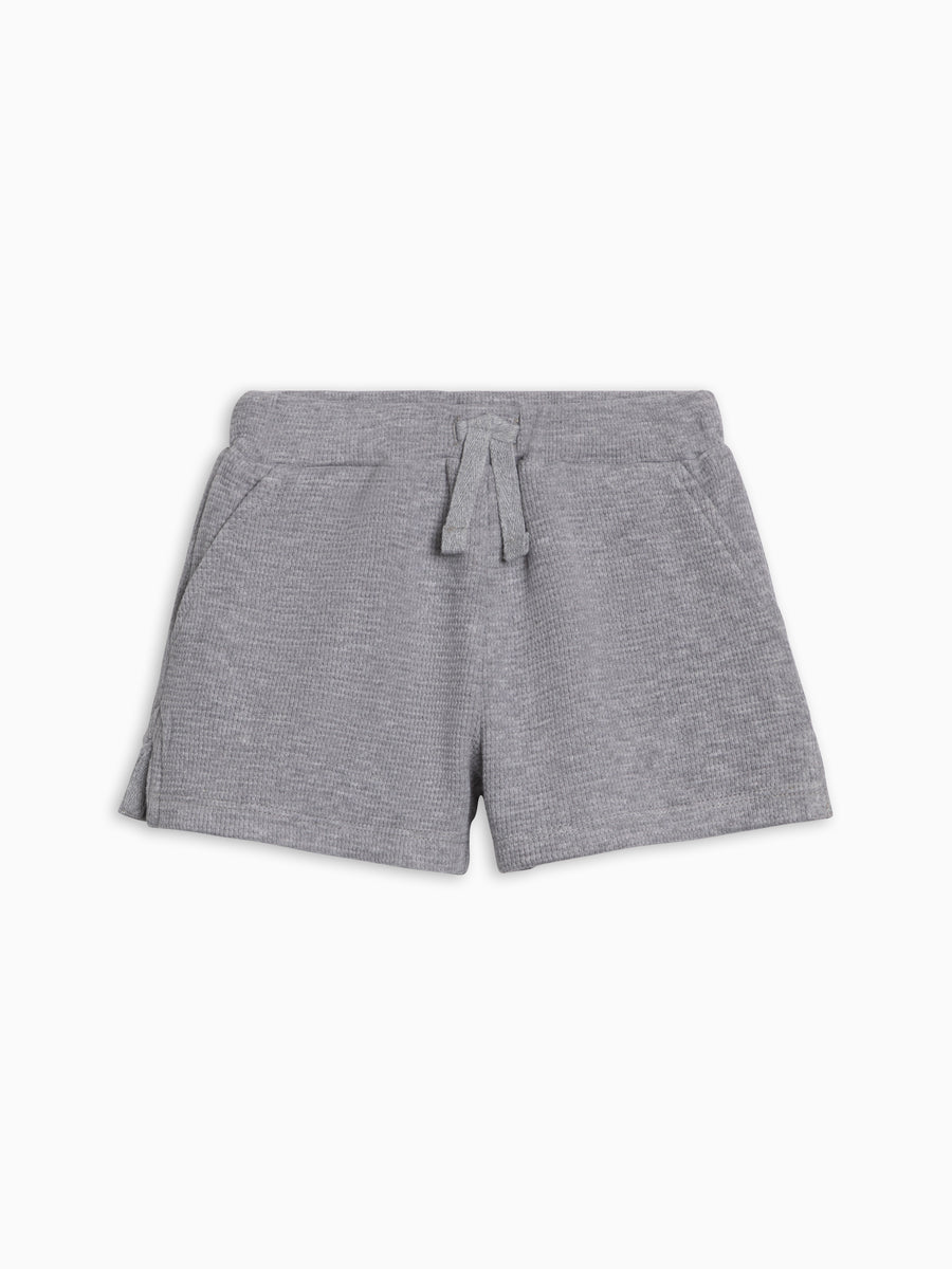 Avery Waffle Shorts - Ashen