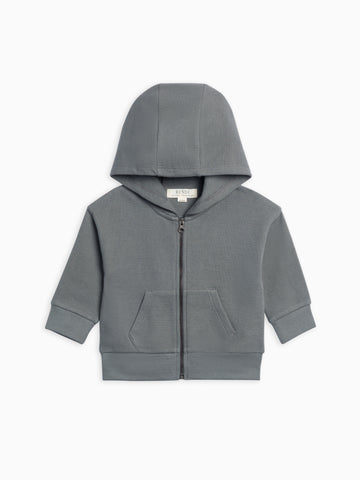Meyer Waffle Knit Zipper Hoodie Sale : Baby-Kids : Tops : Tees : Long Sleeves KENDI by Colored Organics Organic Waffle Knit Zip-Up Baby Hoodie | Colored Organics®