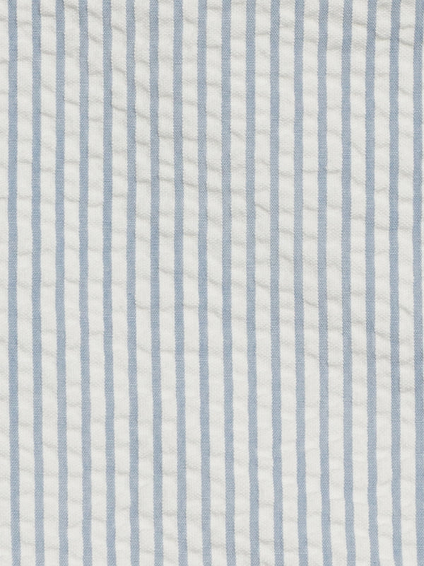 Landon Seersucker Button Down - Shore Stripe / Sea