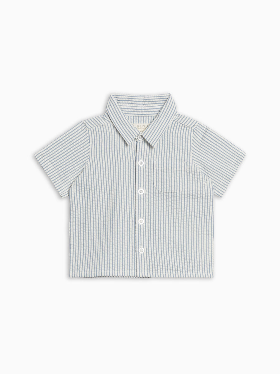 Landon Seersucker Button Down - Regatta