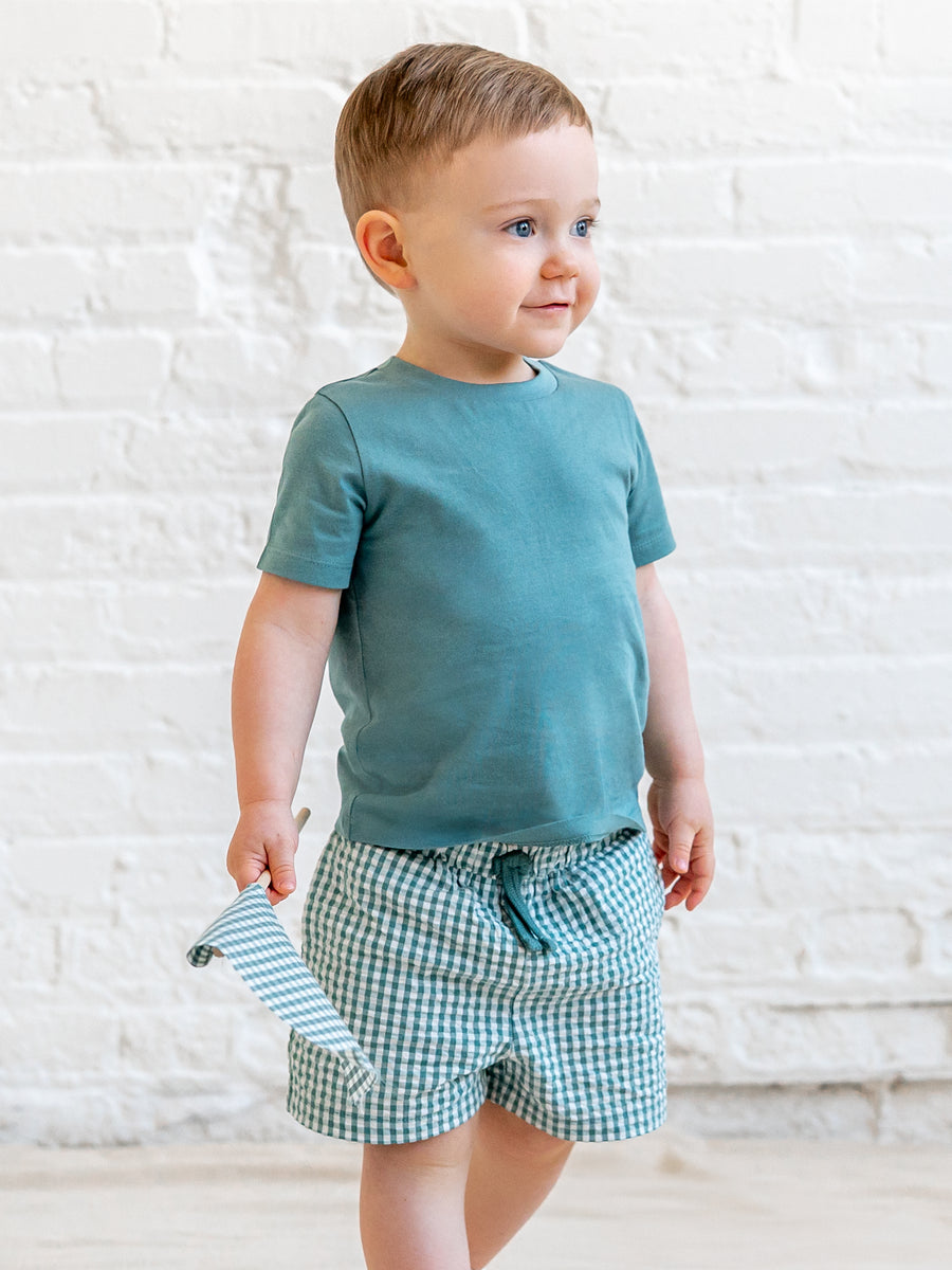 Nixie Seersucker Shorts - Laguna Gingham