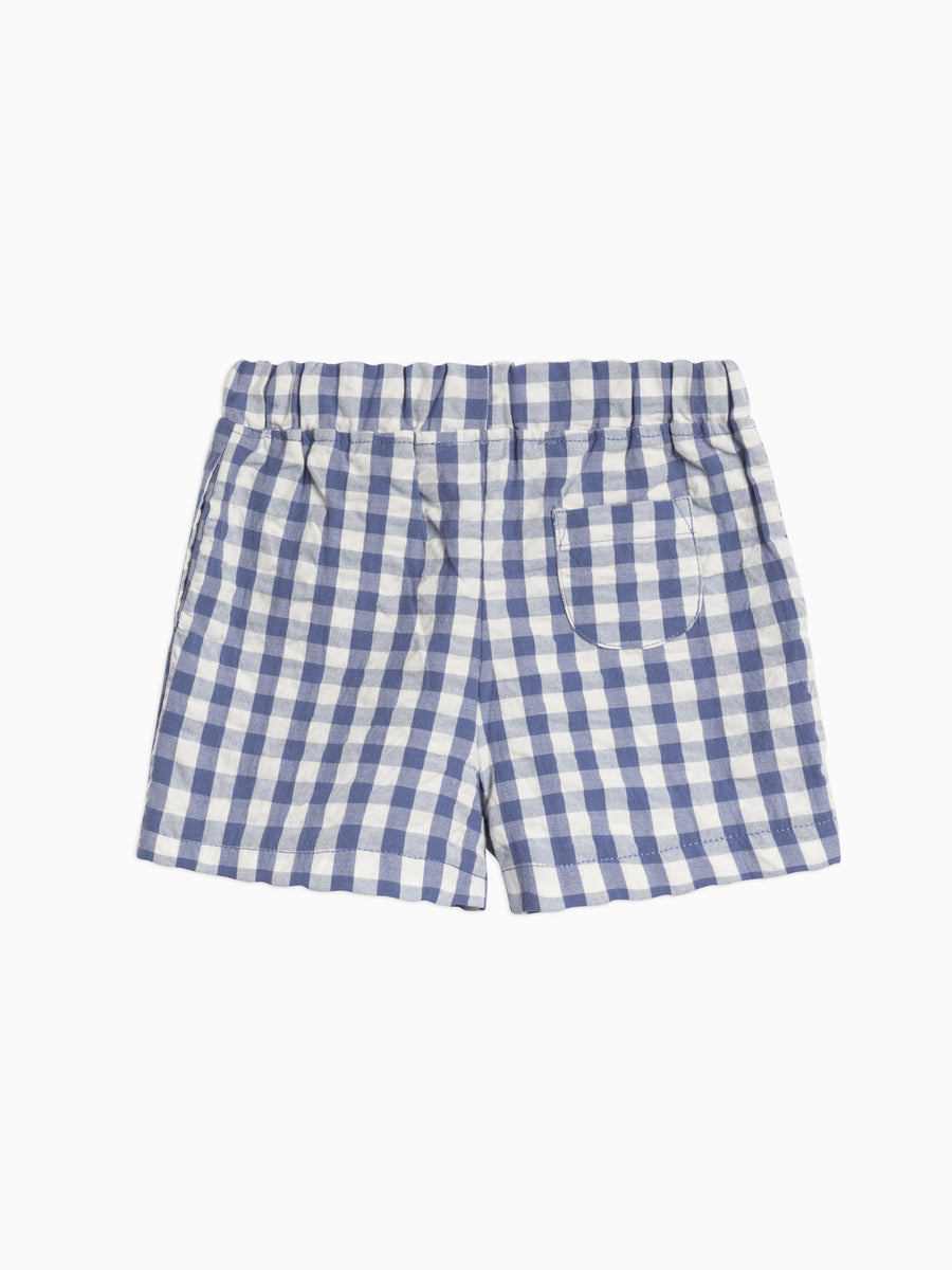 Nixie Seersucker Shorts Baby-Kids : Bottoms : Shorts Kendi Organic Cotton Baby and Kids Nixie Seersucker Shorts