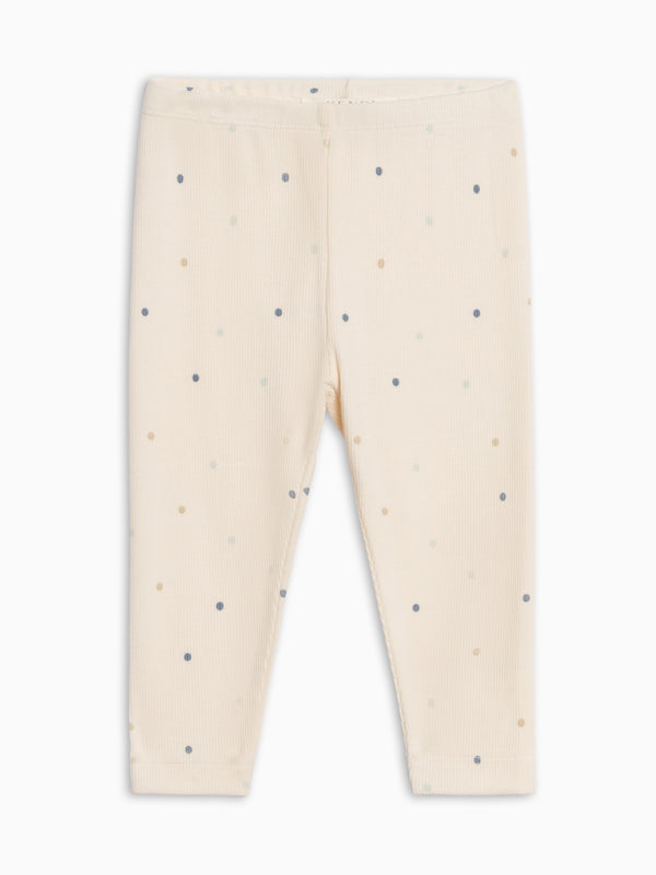 Lennon Ribbed Leggings - Mini Dot / Sea + Dune