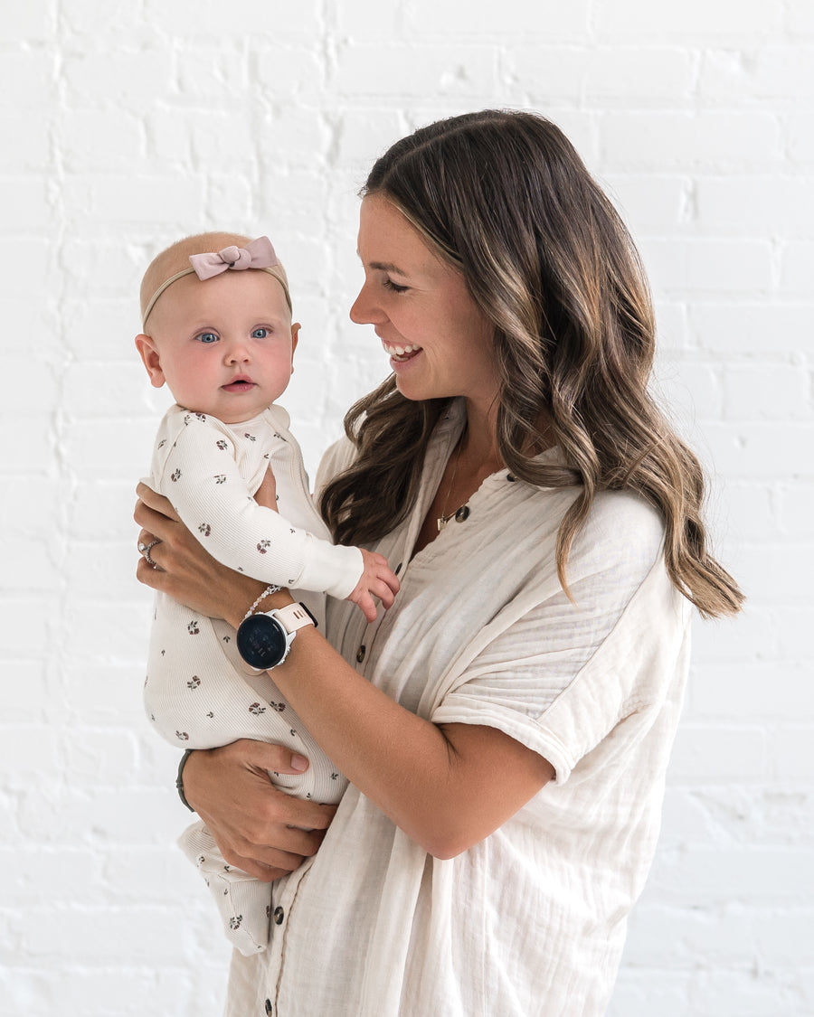 Kit Ribbed Zipper Sleeper Baby : One Pieces : Sleepers : Long Sleeves Kendi Organic Cotton Baby Kit Ribbed Zipper Sleeper